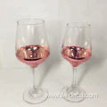 Custom colored electroplated wine glass goblet